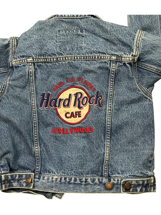 Hard Rock Cafe Other - Vintage 90s Hard Rock Cafe Hollywood medium washed denim jacket youth S/M